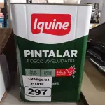 LOTE 297 - 01 LATA DE TINTA IQUINE PINTALAR FOSCO AVELUDADO 18L NA COR VERDE PISCINA. (NO ESTADO) ATENÇÃO! FAZER A VISITAÇÃO ANTES DE ARREMATAR, NÃO SABEMOS SE FUNCIONA. LEILÃO NÃO TEM GARANTIA E NEM DEVOLUÇÃO, SUJEITO A POSSÍVEIS AVARIAS VISÍVEIS/OCULTAS E/OU AUSÊNCIA DE COMPONENTES.