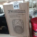 LOTE 472 - 01 CAIXA DE SOM PZ PROPASSIVE PX-12. (NO ESTADO) ATENÇÃO! FAZER A VISITAÇÃO ANTES DE ARREMATAR, NÃO SABEMOS SE FUNCIONA. LEILÃO NÃO TEM GARANTIA E NEM DEVOLUÇÃO, SUJEITO A POSSÍVEIS AVARIAS VISÍVEIS/OCULTAS E/OU AUSÊNCIA DE COMPONENTES.
