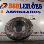 LOTE 250 - 01 ROLO DE CABO FLEXÍVEL 100M 1X10MM NA COR PRETA (NOVO). (NO ESTADO) ATENÇÃO! FAZER A VISITAÇÃO ANTES DE ARREMATAR, NÃO SABEMOS SE FUNCIONA. LEILÃO NÃO TEM GARANTIA E NEM DEVOLUÇÃO, SUJEITO A POSSÍVEIS AVARIAS VISÍVEIS/OCULTAS E/OU AUSÊNCIA DE COMPONENTES.