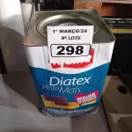 LOTE 298 - 01 LATA DE TINTA IQUINE DIATEX PINTA MAIS 18L FOSCO BASE “P”. (NO ESTADO) ATENÇÃO! FAZER A VISITAÇÃO ANTES DE ARREMATAR, NÃO SABEMOS SE FUNCIONA. LEILÃO NÃO TEM GARANTIA E NEM DEVOLUÇÃO, SUJEITO A POSSÍVEIS AVARIAS VISÍVEIS/OCULTAS E/OU AUSÊNCIA DE COMPONENTES.