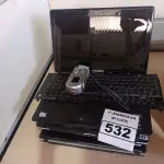 LOTE 532 - 04 NOTEBOOKS, 02 TECLADOS E 01 MÁQUINA FOTOGRÁFICA ANTIGA PARA RETIRADA DE PEÇAS, (NO ESTADO) ATENÇÃO! FAZER A VISITAÇÃO ANTES DE ARREMATAR, NÃO SABEMOS SE FUNCIONA. LEILÃO NÃO TEM GARANTIA E NEM DEVOLUÇÃO, SUJEITO A POSSÍVEIS AVARIAS VISÍVEIS/OCULTAS E/OU AUSÊNCIA DE COMPONENTES.