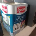 LOTE 151 - 01 LATA DE TINTA IQUINE DIATEX PINTA MAIS 18L FOSCO BASE “P”. (NO ESTADO) ATENÇÃO! FAZER A VISITAÇÃO ANTES DE ARREMATAR, NÃO SABEMOS SE FUNCIONA. LEILÃO NÃO TEM GARANTIA E NEM DEVOLUÇÃO, SUJEITO A POSSÍVEIS AVARIAS VISÍVEIS/OCULTAS E/OU AUSÊNCIA DE COMPONENTES.