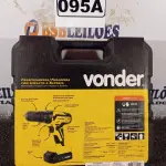 LOTE 095 - 01 KIT PARAFUSADEIRA/FURADEIRA COM IMPACTO A BATERIA, MODELO PFV 0121 BIVOLT 12V, 3/8-10MM MARCA VONDER. (NOVO) (NO ESTADO) ATENÇÃO! FAZER A VISITAÇÃO ANTES DE ARREMATAR, NÃO SABEMOS SE FUNCIONA. LEILÃO NÃO TEM GARANTIA E NEM DEVOLUÇÃO, SUJEITO A POSSÍVEIS AVARIAS VISÍVEIS/OCULTAS E/OU AUSÊNCIA DE COMPONENTES.