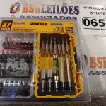 LOTE 065 - 01 KIT 37 PEÇAS PARA PARAFUSADEIRA COM ESTOJO MARCA DEWALT. (NOVO) (NO ESTADO) ATENÇÃO! FAZER A VISITAÇÃO ANTES DE ARREMATAR, NÃO SABEMOS SE FUNCIONA. LEILÃO NÃO TEM GARANTIA E NEM DEVOLUÇÃO, SUJEITO A POSSÍVEIS AVARIAS VISÍVEIS/OCULTAS E/OU AUSÊNCIA DE COMPONENTES.