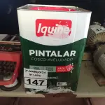 LOTE 147 - 01 LATA DE TINTA IQUINE PINTALAR FOSCO AVELUDADO 18L NA COR PALHA. (NO ESTADO) ATENÇÃO! FAZER A VISITAÇÃO ANTES DE ARREMATAR, NÃO SABEMOS SE FUNCIONA. LEILÃO NÃO TEM GARANTIA E NEM DEVOLUÇÃO, SUJEITO A POSSÍVEIS AVARIAS VISÍVEIS/OCULTAS E/OU AUSÊNCIA DE COMPONENTES.