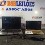 LOTE 542 - 02 NOTEBOOKS, SENDO 01 COM FONTE. (NO ESTADO) ATENÇÃO! FAZER A VISITAÇÃO ANTES DE ARREMATAR, NÃO SABEMOS SE FUNCIONA. LEILÃO NÃO TEM GARANTIA E NEM DEVOLUÇÃO, SUJEITO A POSSÍVEIS AVARIAS VISÍVEIS/OCULTAS E/OU AUSÊNCIA DE COMPONENTES.