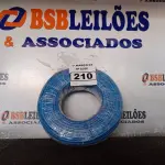 LOTE 210 - 01 ROLO DE CABO FLEXÍVEL 100M 1X10MM NA COR AZUL (NOVO). (NO ESTADO) ATENÇÃO! FAZER A VISITAÇÃO ANTES DE ARREMATAR, NÃO SABEMOS SE FUNCIONA. LEILÃO NÃO TEM GARANTIA E NEM DEVOLUÇÃO, SUJEITO A POSSÍVEIS AVARIAS VISÍVEIS/OCULTAS E/OU AUSÊNCIA DE COMPONENTES.