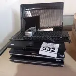 LOTE 532 - 04 NOTEBOOKS, 02 TECLADOS E 01 MÁQUINA FOTOGRÁFICA ANTIGA PARA RETIRADA DE PEÇAS, (NO ESTADO) ATENÇÃO! FAZER A VISITAÇÃO ANTES DE ARREMATAR, NÃO SABEMOS SE FUNCIONA. LEILÃO NÃO TEM GARANTIA E NEM DEVOLUÇÃO, SUJEITO A POSSÍVEIS AVARIAS VISÍVEIS/OCULTAS E/OU AUSÊNCIA DE COMPONENTES.
