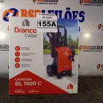 LOTE 155 - 01 LAVADORA DE ALTA PRESSÃO ELETRICA, PRESSÃO MÁXIMA 1450PSI E VAZÃO MÁXIMA DE 4,8I/MIN, MODELO BL 1500C MARCA BRANCO CASA. (NOVO) (NO ESTADO) ATENÇÃO! FAZER A VISITAÇÃO ANTES DE ARREMATAR, NÃO SABEMOS SE FUNCIONA. LEILÃO NÃO TEM GARANTIA E NEM DEVOLUÇÃO, SUJEITO A POSSÍVEIS AVARIAS VISÍVEIS/OCULTAS E/OU AUSÊNCIA DE COMPONENTES.
