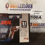 LOTE 100 - 01 PARAFUSADEIRA 220V SKIL +51 ACESSÓRIOS 4,8V. (NOVO) (NO ESTADO) ATENÇÃO! FAZER A VISITAÇÃO ANTES DE ARREMATAR, NÃO SABEMOS SE FUNCIONA. LEILÃO NÃO TEM GARANTIA E NEM DEVOLUÇÃO, SUJEITO A POSSÍVEIS AVARIAS VISÍVEIS/OCULTAS E/OU AUSÊNCIA DE COMPONENTES.