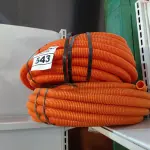 LOTE 543 - 02 ROLOS DE MANGUEIRA CORRUGADA. (NO ESTADO) ATENÇÃO! FAZER A VISITAÇÃO ANTES DE ARREMATAR, NÃO SABEMOS SE FUNCIONA. LEILÃO NÃO TEM GARANTIA E NEM DEVOLUÇÃO, SUJEITO A POSSÍVEIS AVARIAS VISÍVEIS/OCULTAS E/OU AUSÊNCIA DE COMPONENTES.