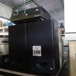 LOTE 159 - 01 TOCA DISCOS E 02 CAIXAS DE SOM. (NO ESTADO) ATENÇÃO! FAZER A VISITAÇÃO ANTES DE ARREMATAR, NÃO SABEMOS SE FUNCIONA. LEILÃO NÃO TEM GARANTIA E NEM DEVOLUÇÃO, SUJEITO A POSSÍVEIS AVARIAS VISÍVEIS/OCULTAS E/OU AUSÊNCIA DE COMPONENTES.
