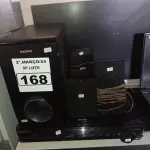 LOTE 168 - 01 DVD HOME THEATER MARCA SONY. (NO ESTADO) ATENÇÃO! FAZER A VISITAÇÃO ANTES DE ARREMATAR, NÃO SABEMOS SE FUNCIONA. LEILÃO NÃO TEM GARANTIA E NEM DEVOLUÇÃO, SUJEITO A POSSÍVEIS AVARIAS VISÍVEIS/OCULTAS E/OU AUSÊNCIA DE COMPONENTES.