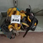 LOTE 449 - 05 CINTOS DE SEGURANÇA NO TRABALHO. (NO ESTADO) ATENÇÃO! FAZER A VISITAÇÃO ANTES DE ARREMATAR, NÃO SABEMOS SE FUNCIONA. LEILÃO NÃO TEM GARANTIA E NEM DEVOLUÇÃO, SUJEITO A POSSÍVEIS AVARIAS VISÍVEIS/OCULTAS E/OU AUSÊNCIA DE COMPONENTES.