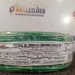 LOTE 260 - 01 ROLO DE CABO FLEXÍVEL 100M 1X2,5MM NA COR VERDE(NOVO). (NO ESTADO) ATENÇÃO! FAZER A VISITAÇÃO ANTES DE ARREMATAR, NÃO SABEMOS SE FUNCIONA. LEILÃO NÃO TEM GARANTIA E NEM DEVOLUÇÃO, SUJEITO A POSSÍVEIS AVARIAS VISÍVEIS/OCULTAS E/OU AUSÊNCIA DE COMPONENTES.