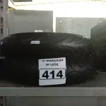 LOTE 414 - 02 PNEUS DE MOTO. (NO ESTADO) ATENÇÃO! FAZER A VISITAÇÃO ANTES DE ARREMATAR, NÃO SABEMOS SE FUNCIONA. LEILÃO NÃO TEM GARANTIA E NEM DEVOLUÇÃO, SUJEITO A POSSÍVEIS AVARIAS VISÍVEIS/OCULTAS E/OU AUSÊNCIA DE COMPONENTES.