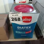 LOTE 268 - 01 LATA DE TINTA IQUINE DIATEX PINTA MAIS 18L FOSCO AVELUDADO NA COR PEROLA. (NO ESTADO) ATENÇÃO! FAZER A VISITAÇÃO ANTES DE ARREMATAR, NÃO SABEMOS SE FUNCIONA. LEILÃO NÃO TEM GARANTIA E NEM DEVOLUÇÃO, SUJEITO A POSSÍVEIS AVARIAS VISÍVEIS/OCULTAS E/OU AUSÊNCIA DE COMPONENTES.
