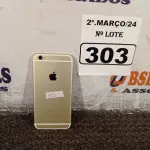 LOTE 303 - 01 CELULAR IPHONE PARA RETIRADA DE PEÇAS. (NO ESTADO) ATENÇÃO! FAZER A VISITAÇÃO ANTES DE ARREMATAR, NÃO SABEMOS SE FUNCIONA. LEILÃO NÃO TEM GARANTIA E NEM DEVOLUÇÃO, SUJEITO A POSSÍVEIS AVARIAS VISÍVEIS/OCULTAS E/OU AUSÊNCIA DE COMPONENTES.