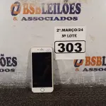 LOTE 303 - 01 CELULAR IPHONE PARA RETIRADA DE PEÇAS. (NO ESTADO) ATENÇÃO! FAZER A VISITAÇÃO ANTES DE ARREMATAR, NÃO SABEMOS SE FUNCIONA. LEILÃO NÃO TEM GARANTIA E NEM DEVOLUÇÃO, SUJEITO A POSSÍVEIS AVARIAS VISÍVEIS/OCULTAS E/OU AUSÊNCIA DE COMPONENTES.