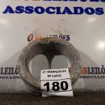 LOTE 180 - 01 ROLO DE CABO FLEXÍVEL 100M 1X2,5MM NA COR CINZA(NOVO). (NO ESTADO) ATENÇÃO! FAZER A VISITAÇÃO ANTES DE ARREMATAR, NÃO SABEMOS SE FUNCIONA. LEILÃO NÃO TEM GARANTIA E NEM DEVOLUÇÃO, SUJEITO A POSSÍVEIS AVARIAS VISÍVEIS/OCULTAS E/OU AUSÊNCIA DE COMPONENTES.