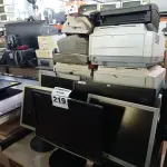 LOTE 219 - 05 IMPRESSORAS, 01 SCANNER, 03 APARELHOS DE FAX E 06 MONITORES MARCAS E MODELOS DIVERSOS PARA RETIRADA DE PEÇAS. (NO ESTADO) ATENÇÃO! FAZER A VISITAÇÃO ANTES DE ARREMATAR, NÃO SABEMOS SE FUNCIONA. LEILÃO NÃO TEM GARANTIA E NEM DEVOLUÇÃO, SUJEITO A POSSÍVEIS AVARIAS VISÍVEIS/OCULTAS E/OU AUSÊNCIA DE COMPONENTES.