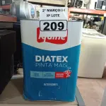 LOTE 209 - 01 LATA DE TINTA IQUINE DIATEX PINTA MAIS 18L FOSCO BASE “P”. (NO ESTADO) ATENÇÃO! FAZER A VISITAÇÃO ANTES DE ARREMATAR, NÃO SABEMOS SE FUNCIONA. LEILÃO NÃO TEM GARANTIA E NEM DEVOLUÇÃO, SUJEITO A POSSÍVEIS AVARIAS VISÍVEIS/OCULTAS E/OU AUSÊNCIA DE COMPONENTES.