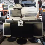 LOTE 219 - 05 IMPRESSORAS, 01 SCANNER, 03 APARELHOS DE FAX E 06 MONITORES MARCAS E MODELOS DIVERSOS PARA RETIRADA DE PEÇAS. (NO ESTADO) ATENÇÃO! FAZER A VISITAÇÃO ANTES DE ARREMATAR, NÃO SABEMOS SE FUNCIONA. LEILÃO NÃO TEM GARANTIA E NEM DEVOLUÇÃO, SUJEITO A POSSÍVEIS AVARIAS VISÍVEIS/OCULTAS E/OU AUSÊNCIA DE COMPONENTES.