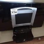 LOTE 174 - 01 TV LG E 01 TECLADO E MONITOR PARA RACK. (NO ESTADO) ATENÇÃO! FAZER A VISITAÇÃO ANTES DE ARREMATAR, NÃO SABEMOS SE FUNCIONA. LEILÃO NÃO TEM GARANTIA E NEM DEVOLUÇÃO, SUJEITO A POSSÍVEIS AVARIAS VISÍVEIS/OCULTAS E/OU AUSÊNCIA DE COMPONENTES.