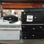 LOTE 180 - 04 IMPRESSORAS, 01 SUCATA DE VIDEOGAME E 01 MÁQUINA DE ESCREVER MARCAS E MODELOS DIVERSOS. (NO ESTADO) ATENÇÃO! FAZER A VISITAÇÃO ANTES DE ARREMATAR, NÃO SABEMOS SE FUNCIONA. LEILÃO NÃO TEM GARANTIA E NEM DEVOLUÇÃO, SUJEITO A POSSÍVEIS AVARIAS VISÍVEIS/OCULTAS E/OU AUSÊNCIA DE COMPONENTES.