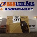 LOTE 017 - 01 RÁDIO COMUNICADOR. (NO ESTADO) ATENÇÃO! FAZER A VISITAÇÃO ANTES DE ARREMATAR, NÃO SABEMOS SE FUNCIONA. LEILÃO NÃO TEM GARANTIA E NEM DEVOLUÇÃO, SUJEITO A POSSÍVEIS AVARIAS VISÍVEIS/OCULTAS E/OU AUSÊNCIA DE COMPONENTES.