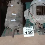 LOTE 130 - 02 MOTORES ELÉTRICOS MARCAS E MODELOS DIVERSOS. (NO ESTADO) ATENÇÃO! FAZER A VISITAÇÃO ANTES DE ARREMATAR, NÃO SABEMOS SE FUNCIONA. LEILÃO NÃO TEM GARANTIA E NEM DEVOLUÇÃO, SUJEITO A POSSÍVEIS AVARIAS VISÍVEIS/OCULTAS E/OU AUSÊNCIA DE COMPONENTES.