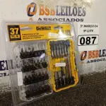 LOTE 087 - 01 KIT JOGO 37 PEÇAS PARA PARAFUSADEIRA DEWALT COM ESTOJO. (NO ESTADO) ATENÇÃO! FAZER A VISITAÇÃO ANTES DE ARREMATAR, NÃO SABEMOS SE FUNCIONA. LEILÃO NÃO TEM GARANTIA E NEM DEVOLUÇÃO, SUJEITO A POSSÍVEIS AVARIAS VISÍVEIS/OCULTAS E/OU AUSÊNCIA DE COMPONENTES.