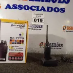 LOTE 019 - 01 RÁDIO COMUNICADOR BAOFENG VHF/UHF. (NO ESTADO) ATENÇÃO! FAZER A VISITAÇÃO ANTES DE ARREMATAR, NÃO SABEMOS SE FUNCIONA. LEILÃO NÃO TEM GARANTIA E NEM DEVOLUÇÃO, SUJEITO A POSSÍVEIS AVARIAS VISÍVEIS/OCULTAS E/OU AUSÊNCIA DE COMPONENTES.