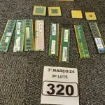 LOTE 320 - 76 PROCESSADORES E 20 MEMORIAS. (NO ESTADO) ATENÇÃO! FAZER A VISITAÇÃO ANTES DE ARREMATAR, NÃO SABEMOS SE FUNCIONA. LEILÃO NÃO TEM GARANTIA E NEM DEVOLUÇÃO, SUJEITO A POSSÍVEIS AVARIAS VISÍVEIS/OCULTAS E/OU AUSÊNCIA DE COMPONENTES.
