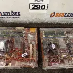 LOTE 290 - 02 PLACAS MÃE MARCAS E MODELOS DIVERSOS. (NO ESTADO) ATENÇÃO! FAZER A VISITAÇÃO ANTES DE ARREMATAR, NÃO SABEMOS SE FUNCIONA. LEILÃO NÃO TEM GARANTIA E NEM DEVOLUÇÃO, SUJEITO A POSSÍVEIS AVARIAS VISÍVEIS/OCULTAS E/OU AUSÊNCIA DE COMPONENTES.