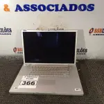 LOTE 366 - 01 MACBOOK PARA RETIRADA DE PEÇAS. (NO ESTADO) ATENÇÃO! FAZER A VISITAÇÃO ANTES DE ARREMATAR, NÃO SABEMOS SE FUNCIONA. LEILÃO NÃO TEM GARANTIA E NEM DEVOLUÇÃO, SUJEITO A POSSÍVEIS AVARIAS VISÍVEIS/OCULTAS E/OU AUSÊNCIA DE COMPONENTES.