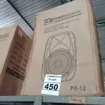 LOTE 450 - 01 CAIXA DE SOM PZ PROPASSIVE PRO ÁUDIO PX-12 (NOVA). (NO ESTADO) ATENÇÃO! FAZER A VISITAÇÃO ANTES DE ARREMATAR, NÃO SABEMOS SE FUNCIONA. LEILÃO NÃO TEM GARANTIA E NEM DEVOLUÇÃO, SUJEITO A POSSÍVEIS AVARIAS VISÍVEIS/OCULTAS E/OU AUSÊNCIA DE COMPONENTES.