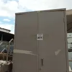 LOTE 477 - 01 ARMÁRIO DE AÇO COM 02 PORTAS. (NO ESTADO) ATENÇÃO! FAZER A VISITAÇÃO ANTES DE ARREMATAR, NÃO SABEMOS SE FUNCIONA. LEILÃO NÃO TEM GARANTIA E NEM DEVOLUÇÃO, SUJEITO A POSSÍVEIS AVARIAS VISÍVEIS/OCULTAS E/OU AUSÊNCIA DE COMPONENTES.