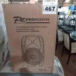 LOTE 467 - 01 CAIXA DE SOM PZ PROPASSIVE PRO ÁUDIO PX-12 (NOVA). (NO ESTADO) ATENÇÃO! FAZER A VISITAÇÃO ANTES DE ARREMATAR, NÃO SABEMOS SE FUNCIONA. LEILÃO NÃO TEM GARANTIA E NEM DEVOLUÇÃO, SUJEITO A POSSÍVEIS AVARIAS VISÍVEIS/OCULTAS E/OU AUSÊNCIA DE COMPONENTES.