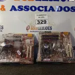 LOTE 329 - 02 PLACAS MÃE MARCAS E MODELOS DIVERSOS. (NO ESTADO) ATENÇÃO! FAZER A VISITAÇÃO ANTES DE ARREMATAR, NÃO SABEMOS SE FUNCIONA. LEILÃO NÃO TEM GARANTIA E NEM DEVOLUÇÃO, SUJEITO A POSSÍVEIS AVARIAS VISÍVEIS/OCULTAS E/OU AUSÊNCIA DE COMPONENTES.