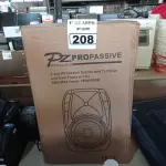 LOTE 208 - 01 CAIXA DE SOM PZ PROPASSIVE MODELO PX-12. (NO ESTADO) ATENÇÃO! FAZER A VISITAÇÃO ANTES DE ARREMATAR, NÃO SABEMOS SE FUNCIONA. LEILÃO NÃO TEM GARANTIA E NEM DEVOLUÇÃO, SUJEITO A POSSÍVEIS AVARIAS VISÍVEIS/OCULTAS E/OU AUSÊNCIA DE COMPONENTES.