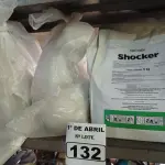 LOTE 132 - 15KG DE FUNGICIDA MICROBIOLÓGICO AGRIVALLE SHOCKER. (NO ESTADO) ATENÇÃO! FAZER A VISITAÇÃO ANTES DE ARREMATAR, NÃO SABEMOS SE FUNCIONA. LEILÃO NÃO TEM GARANTIA E NEM DEVOLUÇÃO, SUJEITO A POSSÍVEIS AVARIAS VISÍVEIS/OCULTAS E/OU AUSÊNCIA DE COMPONENTES.