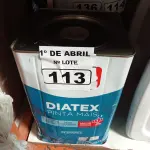 LOTE 113 - 01 LATA DE TINTA IQUINE DIATEX PINTA MAIS 18L FOSCO BASE “P”. (NO ESTADO) ATENÇÃO! FAZER A VISITAÇÃO ANTES DE ARREMATAR, NÃO SABEMOS SE FUNCIONA. LEILÃO NÃO TEM GARANTIA E NEM DEVOLUÇÃO, SUJEITO A POSSÍVEIS AVARIAS VISÍVEIS/OCULTAS E/OU AUSÊNCIA DE COMPONENTES.