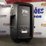 LOTE 152 - 01 CAIXA DE SOM PZ PROPASSIVE MODELO PX-12. (NO ESTADO) ATENÇÃO! FAZER A VISITAÇÃO ANTES DE ARREMATAR, NÃO SABEMOS SE FUNCIONA. LEILÃO NÃO TEM GARANTIA E NEM DEVOLUÇÃO, SUJEITO A POSSÍVEIS AVARIAS VISÍVEIS/OCULTAS E/OU AUSÊNCIA DE COMPONENTES.