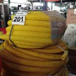 LOTE 201 - 03 ROLOS DE MANGUEIRA CORRUGADA. (NO ESTADO) ATENÇÃO! FAZER A VISITAÇÃO ANTES DE ARREMATAR, NÃO SABEMOS SE FUNCIONA. LEILÃO NÃO TEM GARANTIA E NEM DEVOLUÇÃO, SUJEITO A POSSÍVEIS AVARIAS VISÍVEIS/OCULTAS E/OU AUSÊNCIA DE COMPONENTES.
