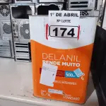 LOTE 174 - 01 LATA DE TINTA IQUINE DELANIL RENDE MUITO 18L FOSCO BASE “C”. (NO ESTADO) ATENÇÃO! FAZER A VISITAÇÃO ANTES DE ARREMATAR, NÃO SABEMOS SE FUNCIONA. LEILÃO NÃO TEM GARANTIA E NEM DEVOLUÇÃO, SUJEITO A POSSÍVEIS AVARIAS VISÍVEIS/OCULTAS E/OU AUSÊNCIA DE COMPONENTES.