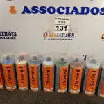 LOTE 131 - 10 TUBOS DE SPRAY SUVINIL CORES DIVERSAS. (NO ESTADO) ATENÇÃO! FAZER A VISITAÇÃO ANTES DE ARREMATAR, NÃO SABEMOS SE FUNCIONA. LEILÃO NÃO TEM GARANTIA E NEM DEVOLUÇÃO, SUJEITO A POSSÍVEIS AVARIAS VISÍVEIS/OCULTAS E/OU AUSÊNCIA DE COMPONENTES.