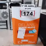 LOTE 174 - 01 LATA DE TINTA IQUINE DELANIL RENDE MUITO 18L FOSCO BASE “C”. (NO ESTADO) ATENÇÃO! FAZER A VISITAÇÃO ANTES DE ARREMATAR, NÃO SABEMOS SE FUNCIONA. LEILÃO NÃO TEM GARANTIA E NEM DEVOLUÇÃO, SUJEITO A POSSÍVEIS AVARIAS VISÍVEIS/OCULTAS E/OU AUSÊNCIA DE COMPONENTES.