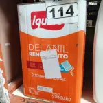 LOTE 114 - 01 LATA DE TINTA IQUINE DELANIL RENDE MUITO 18L FOSCO BASE “C”. (NO ESTADO) ATENÇÃO! FAZER A VISITAÇÃO ANTES DE ARREMATAR, NÃO SABEMOS SE FUNCIONA. LEILÃO NÃO TEM GARANTIA E NEM DEVOLUÇÃO, SUJEITO A POSSÍVEIS AVARIAS VISÍVEIS/OCULTAS E/OU AUSÊNCIA DE COMPONENTES.