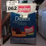 LOTE 062 - 01 LATA DE TINTA IQUINE DIATEX PINTA MAIS 18L FOSCO BASE “P”. (NO ESTADO) ATENÇÃO! FAZER A VISITAÇÃO ANTES DE ARREMATAR, NÃO SABEMOS SE FUNCIONA. LEILÃO NÃO TEM GARANTIA E NEM DEVOLUÇÃO, SUJEITO A POSSÍVEIS AVARIAS VISÍVEIS/OCULTAS E/OU AUSÊNCIA DE COMPONENTES.